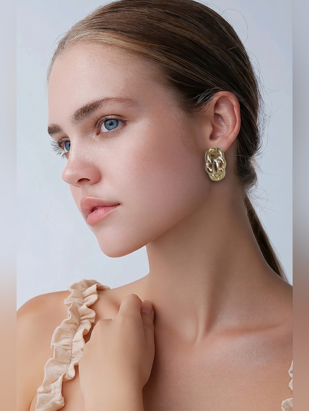 Jordache Gold-Tone Chunky Link Earrings